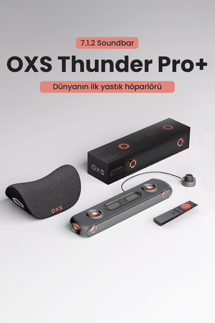 Oxs Thunder Pro+ Gaming Soundbar, Kablosuz Yastık Hoparlör, 7.1.2