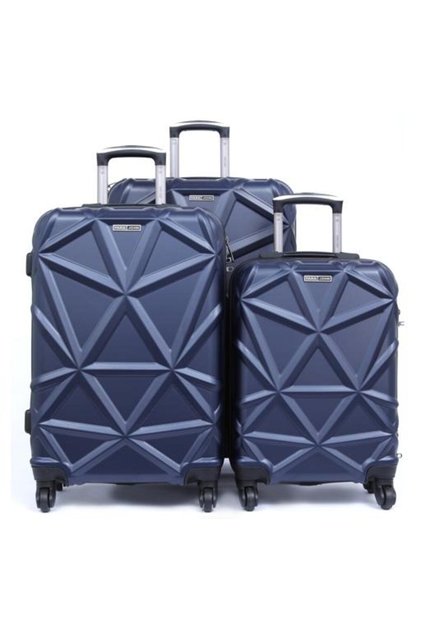 MATRIX 3 Pieces Hard Side Luggage Set - Navy