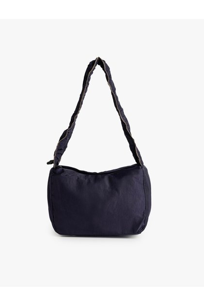 Drawstring Zippered Shoulder Bag