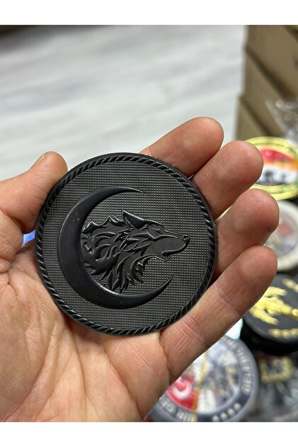 Moon and Wolf Embroidered 3D Laser Cutting Back Velcro Patch
