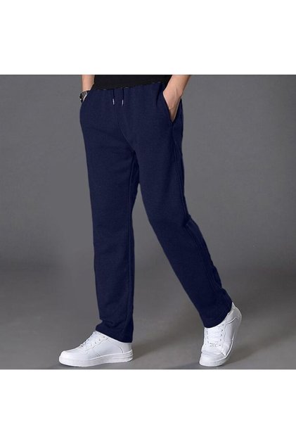 Men's Navy Blue Straight Leg Baggy Cut Sweatpants