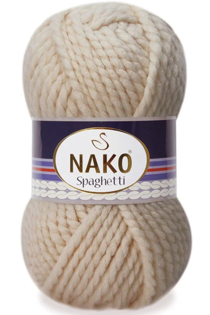Spaghetti %25 Yünlü El Örgü Ipi Kum Beji 23116