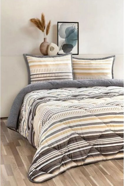 Comforter Çift Kişilik Yorgan Set Luca Sarı