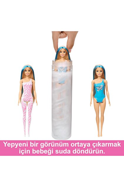 THE BARBAROCKETS フィギュア 3体 セット Barbie Color Reveal Renk Değiştiren Barbie Gökkuşağı Serisi