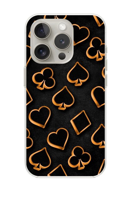 iPhone 13 Pro Max Compatible Transparent Case Playing Card Design 3