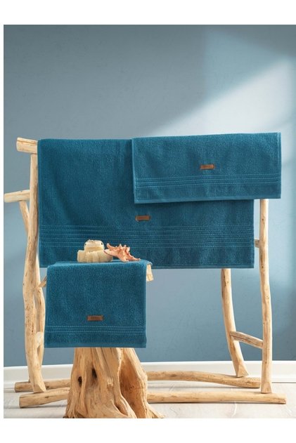 100% Cotton 3 Piece Wellness Towel Set - Ocean Oil