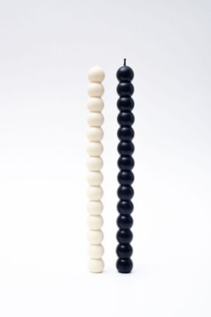 Bubble Şamdan Mumları - Modern Dekoratif Mum / 2 Parça Set