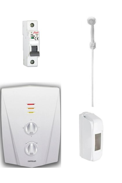 C3300 Banyo Şofbeni Sıgorta Ve Kutusu Dahil 8000 W Montaj Dahil Paket
