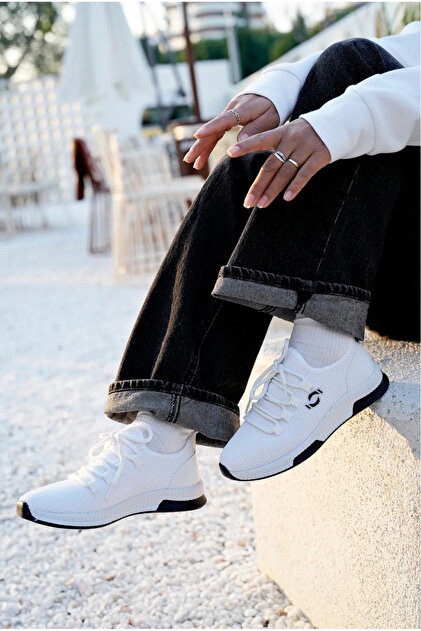 AlbiShoes Unisex Kışlık Mevsimlik Sneaker Rahat Taban Günlük Kadın
