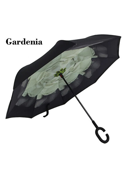 Kadın Şemsiye Ters Şemsiye Gardenya