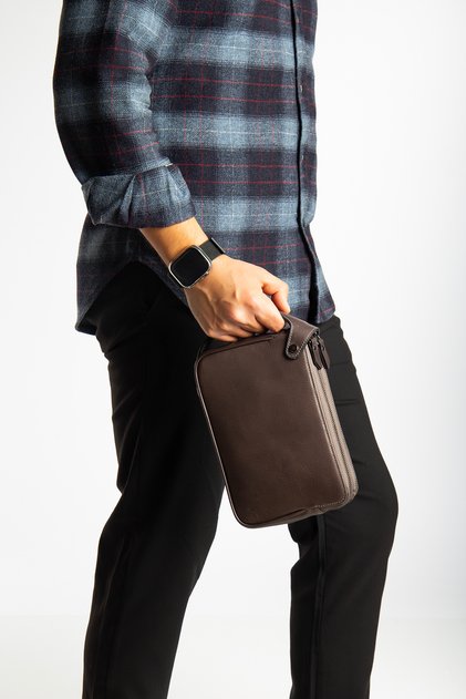 Raul Genuine Leather Zippered Portfolio