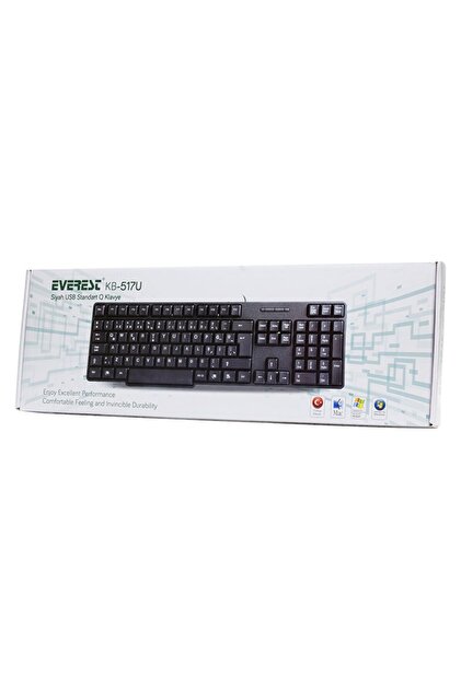 WilU  カセット付き Everest Kb-517u Siyah Usb Standart Q Klavye - Fiyatı, Yorumları
