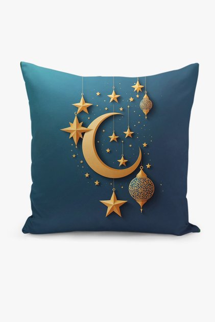 Ramadan Patterned Double Sided Digital Printed Throw Pillow Cover - Ramadan