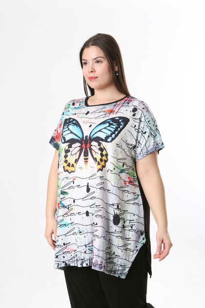 Women's Digital Looked Large Size Tunic