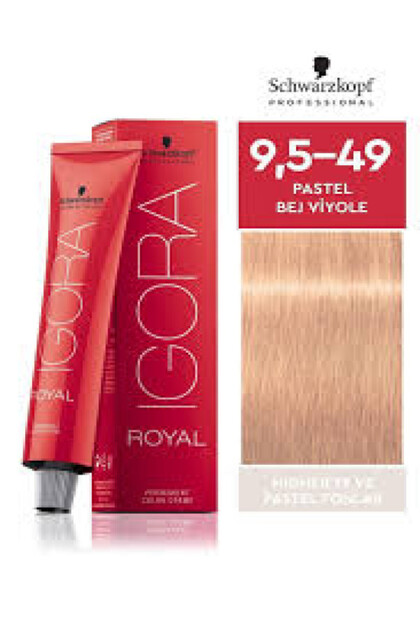 Igora Royal 9.5-49 Pastel Bej Viyole Saç Boyası