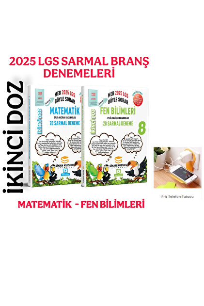 SİNAN KUZUCU YAYINLARI 8.SINIF MATEMATİK - FEN BİLİMLERİ '2'li