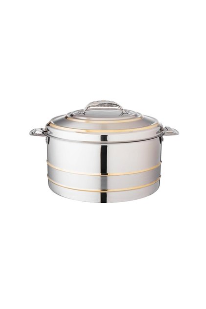 Athena food container, steel and gold,4 liters, made in India