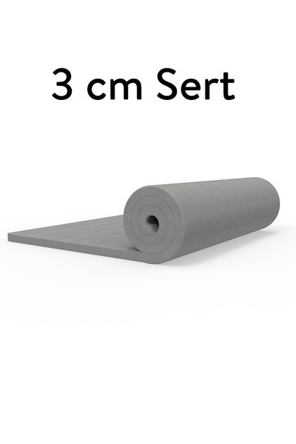 Ecotopper - 3 Cm Gri Ortopedik Sert Sünger Yatak Pedi