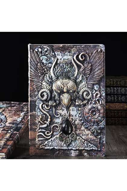 Hediyelik Deri Defter 3d Gotik Tasarım Kabartmalı