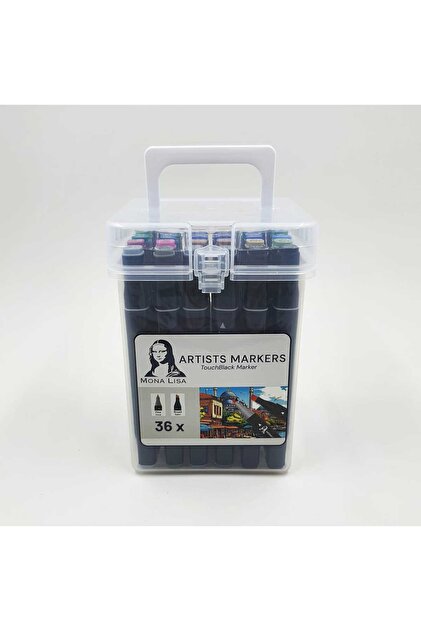 Südor Monalisa TouchBlack Çift Taraflı Marker Kalem Plastik Kutulu