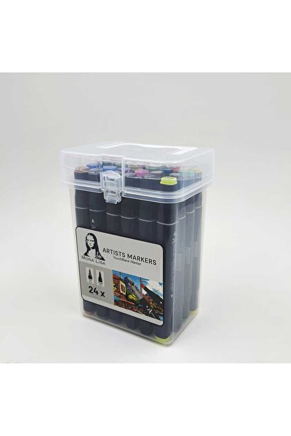 Südor Monalisa TouchBlack Çift Taraflı Marker Kalem Plastik Kutulu