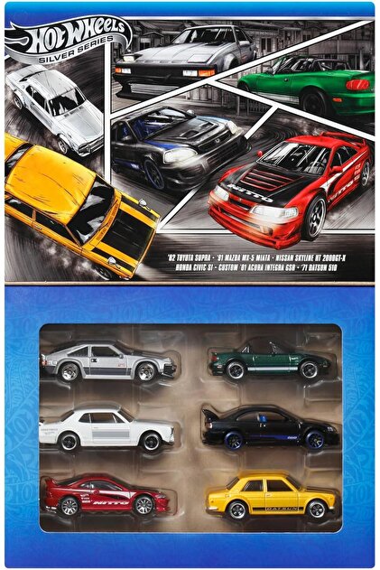 HOT WHEELS japon temalı araçlar 6 lı set 82 Toyota Supra, Nissan