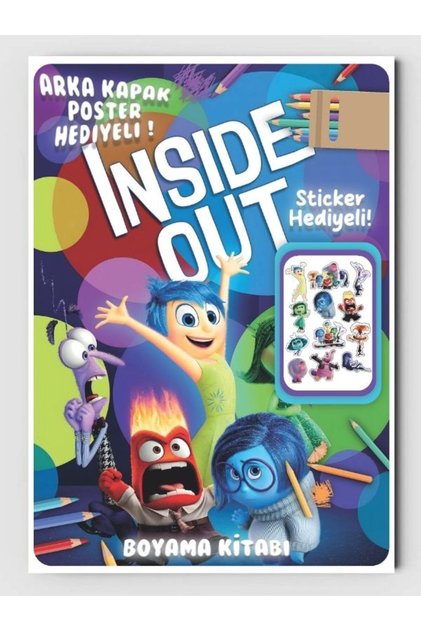 Inside Embroidered Reverse Face Painting Book - 20 Full Pages (with Poster and Sticker Gift)