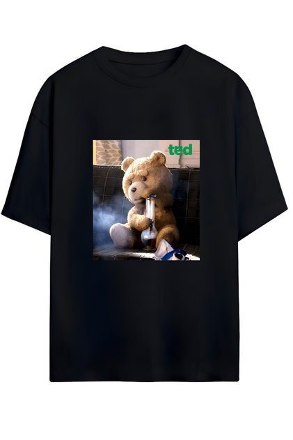 TED BEAR - ΒΑΜΒΑΚΕΡΟ T-SHIRT ΥΨΗΛΗΣ ΠΟΙΟΤΗΤΑΣ ΕΚΤΥΠΩΣΗΣ ΜΕ ΣΧΕΔΙΑΣΜΟ TEDDY BEAR, UNISEX, OVERSIZE, ΝΕΑΣ ΣΕΖΟΝΑΣ
