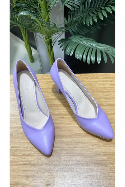 Esstii 89 Goblet Heel Pointed Toe Matte Leather Stiletto Shoes