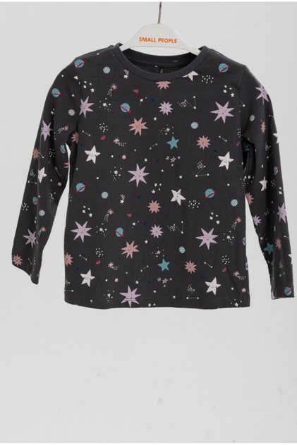 Long Sleeve Patterned Blouse