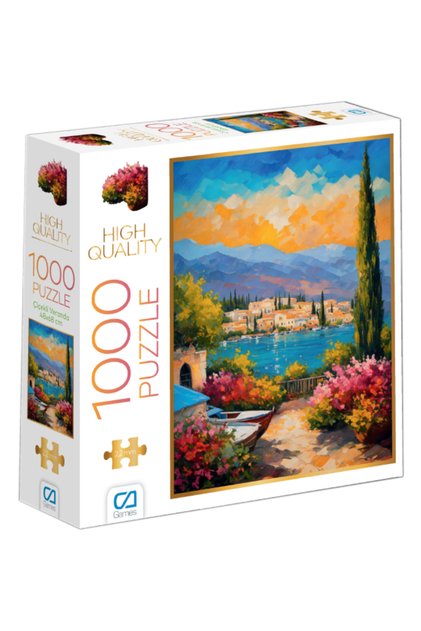 Flower Patio 1000 Piece Landscape Themed Hobby Puzzle Jigsaw Puzzle