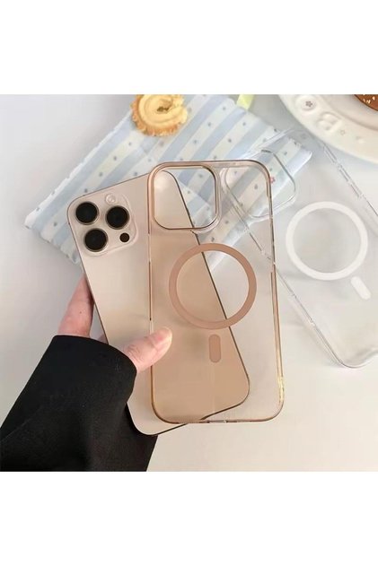 For iPhone 16 Pro Desert Titanium Color Hard Non-Yellowing Mica Magsafe Case Back Cover Magsafe Case