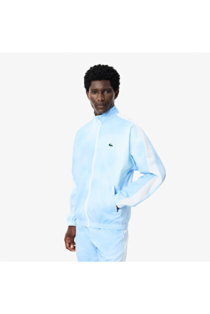 Lacoste DANIIL MEDVEDEV Erkek Regular Fit Dik Yaka Desenli Mavi