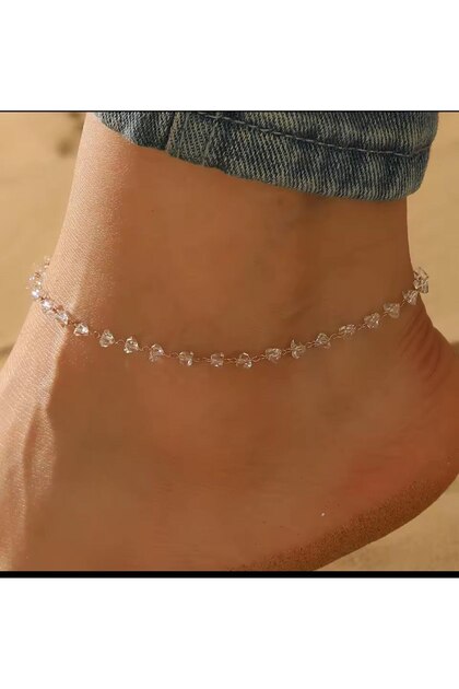 Gold Color Stone Chain Women's Anklet Complementing Your Elegance