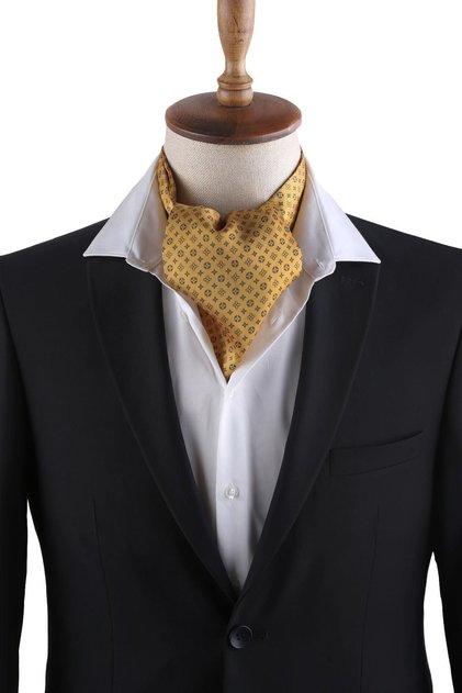 Saffron Small Pattern Men's Scarf K444