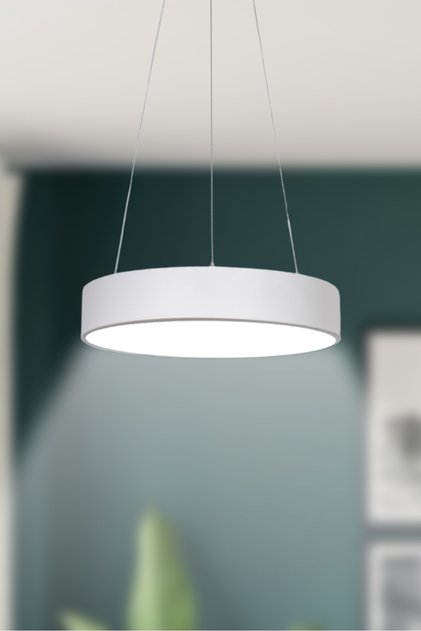 Dakota Modern Panel Ledli Salon Oturma Odası Yatak Odası Mutfak Beyaz Renk Led Avize (BEYAZ IŞIK)