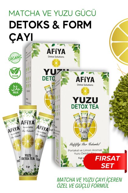 Matcha (Maça) Ve Yuzu Çayı, Diyet Çayı (2x20adet) 200 gr