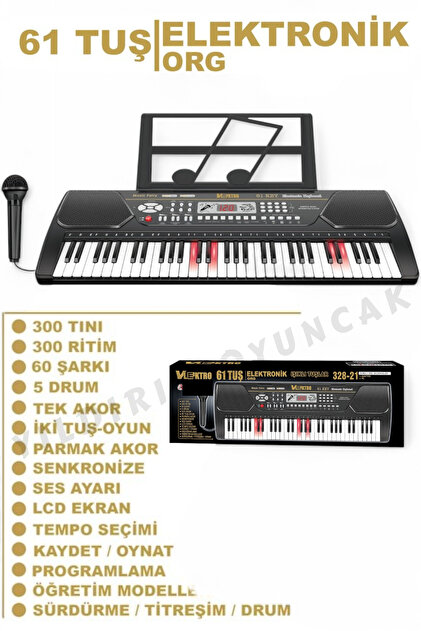 YILDIRIM OYUNCAK Vlektro Kutulu 61 Tuş Büyük Lcd Ekranlı