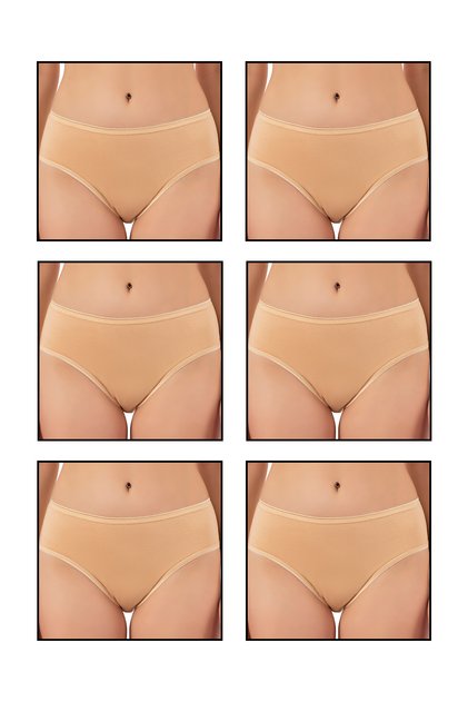 Özkan 6121 6 Pack Women's Cotton Lycra Single Jersey High Waist Bato Panties
