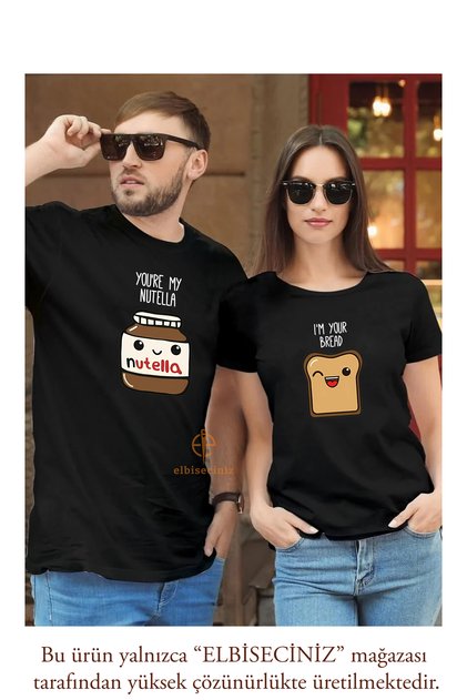 Nutella Printed Wife Family Kids February 14 Lover Combination Unisex T-Shirt Valentine's Day