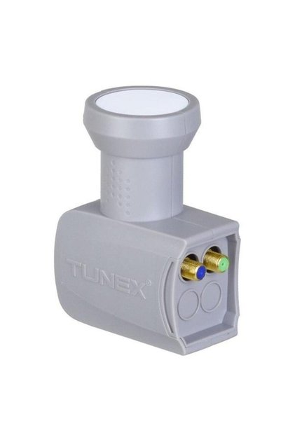 Tunex 2li İkili Çift Çıkışlı Twin Lnb Elembi Full Hd 4K Uyumlu-Yağmur Korumalı