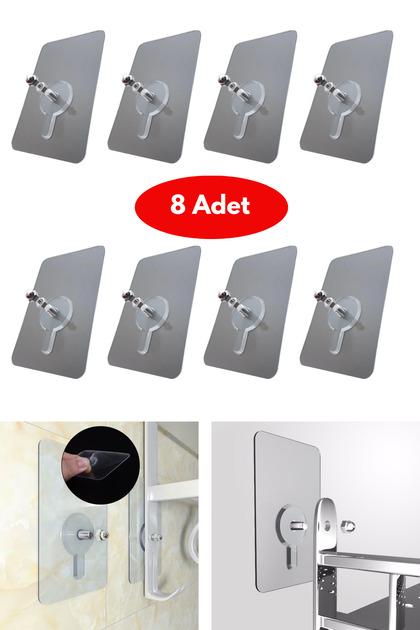 8 Adet Kendinden Yapışkanlı Vidalı Montaj Aparatı tablo resim çerçeve için delme gerektirmez