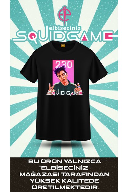 Squid Game No:230 Digital Fanart Spouse Lover Combination Valentine's Day T-Shirt - Price Is for One Piece.