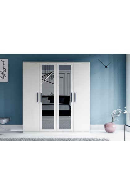 Metalian Hayal Aynalı Gardırop, 4 Kapaklı