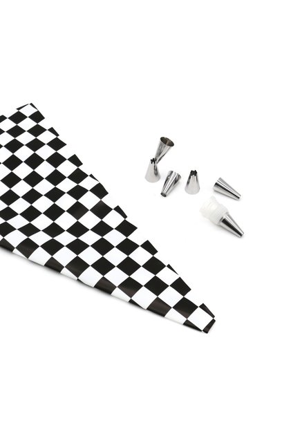 Piping Bag Set 7 Piece Pastry Cream Cake Decorating Bag Stainless Steel Tip mini size