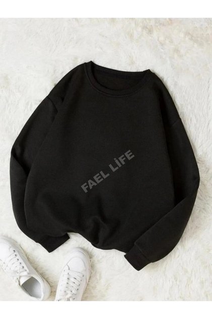 Unisex Owersized Basic Cycling Neck Sewatshirt Woman/Man