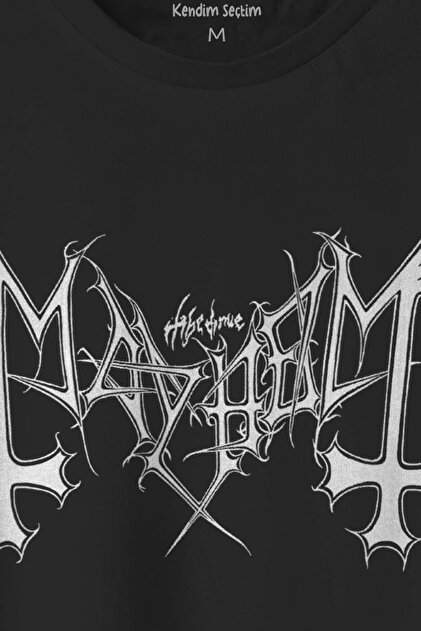 Kendim Seçtim Black Metal Mayhem Tişört Music Rock Baskılı Unisex