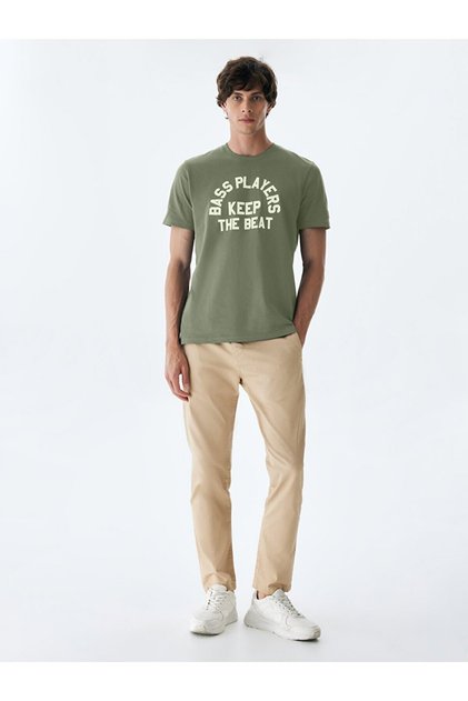 Green T-shirt with Slogan