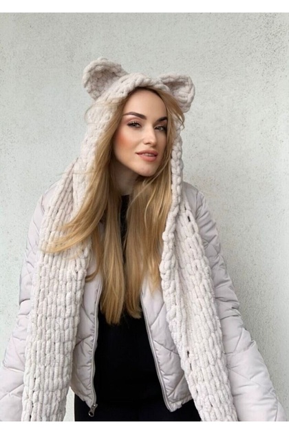 SMYY Puffy Hat Scarf- Trendyol - Main Image