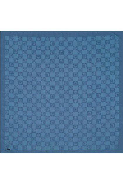 Monogram Dama Eşarp - Turkuaz 924